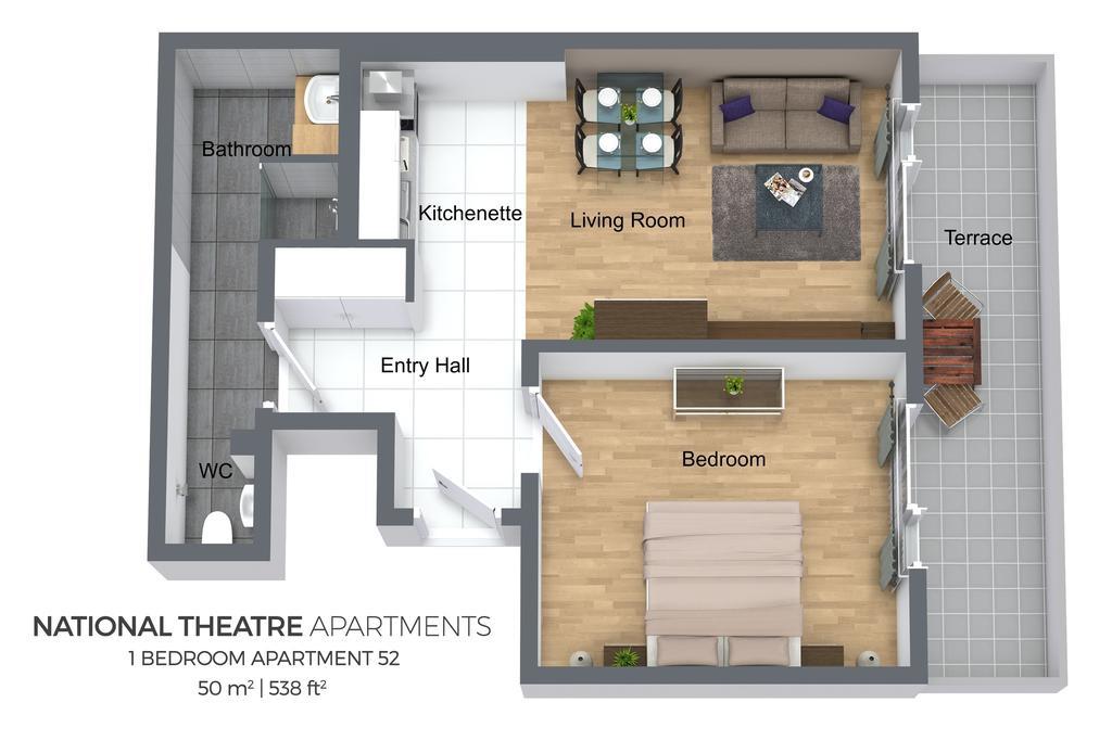 Ostrovni 7 Apartments プラハ 部屋 写真